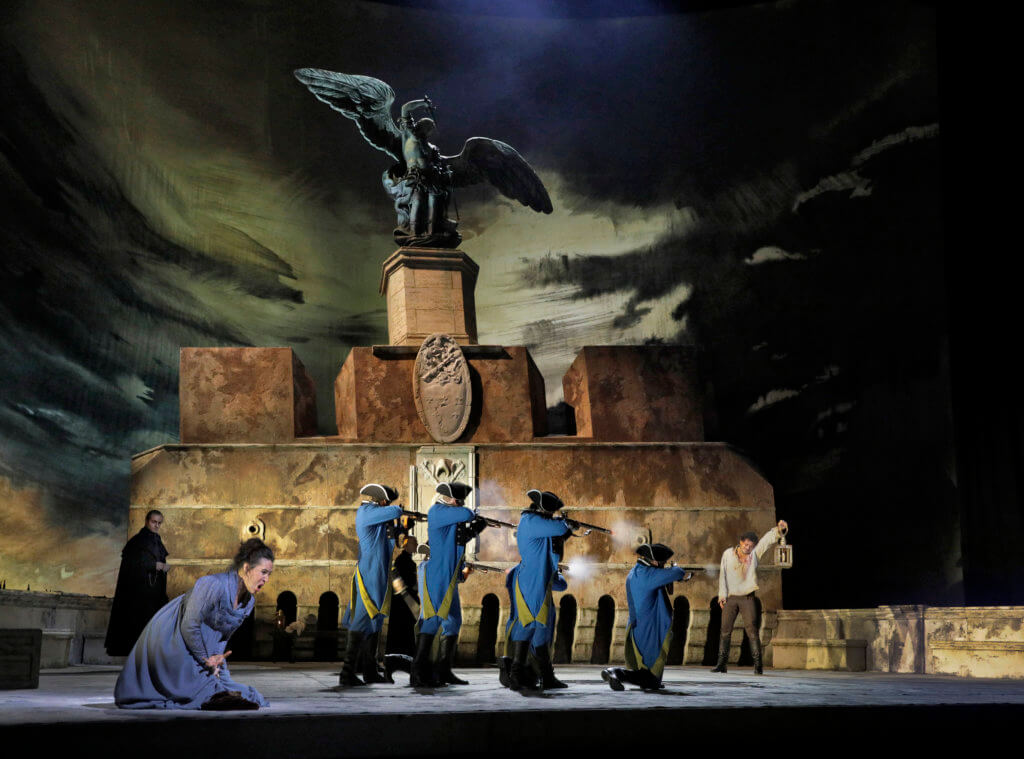 Scene from Act III of Pucinni's "Tosca" at MetOpera
