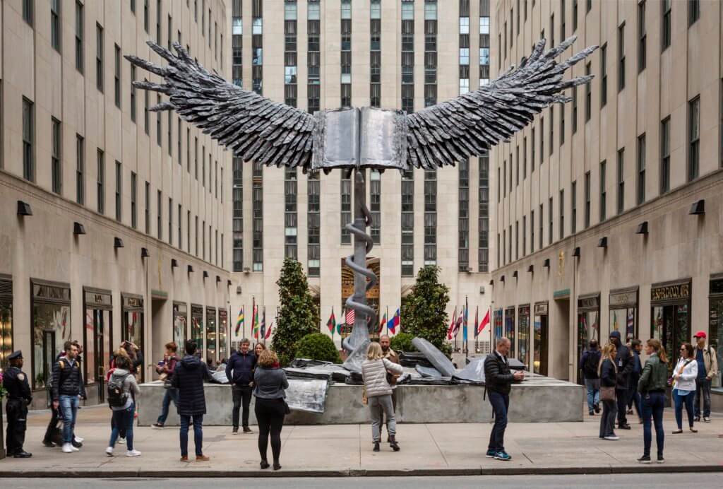 Art installation Rockefeller Center Anselm Kiefer Uraeus