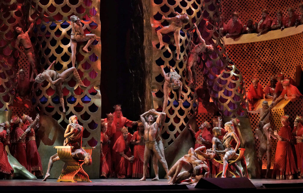 A scene from the Bacchanale in Act III of Saint-Saëns's "Samson et Dalila." 