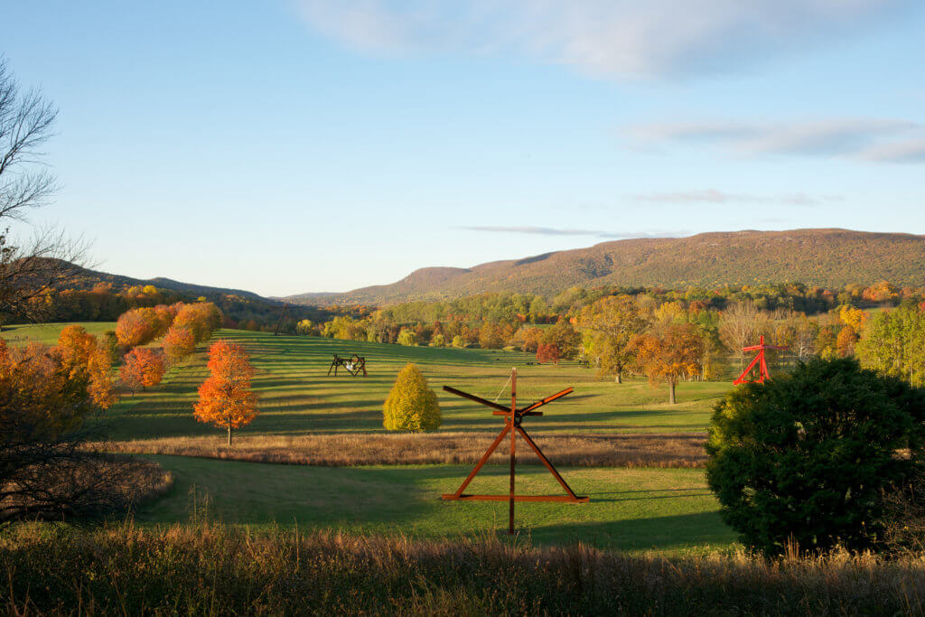 South Fields at Storm King art Center with the works by Mark di Suvero