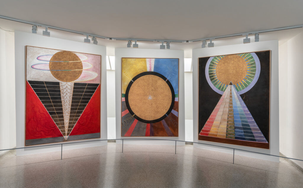 Installation view: Hilma af Klint: Paintings for the Future, Solomon R. Guggenheim Museum, New York, October 12, 2018–April 23, 2019