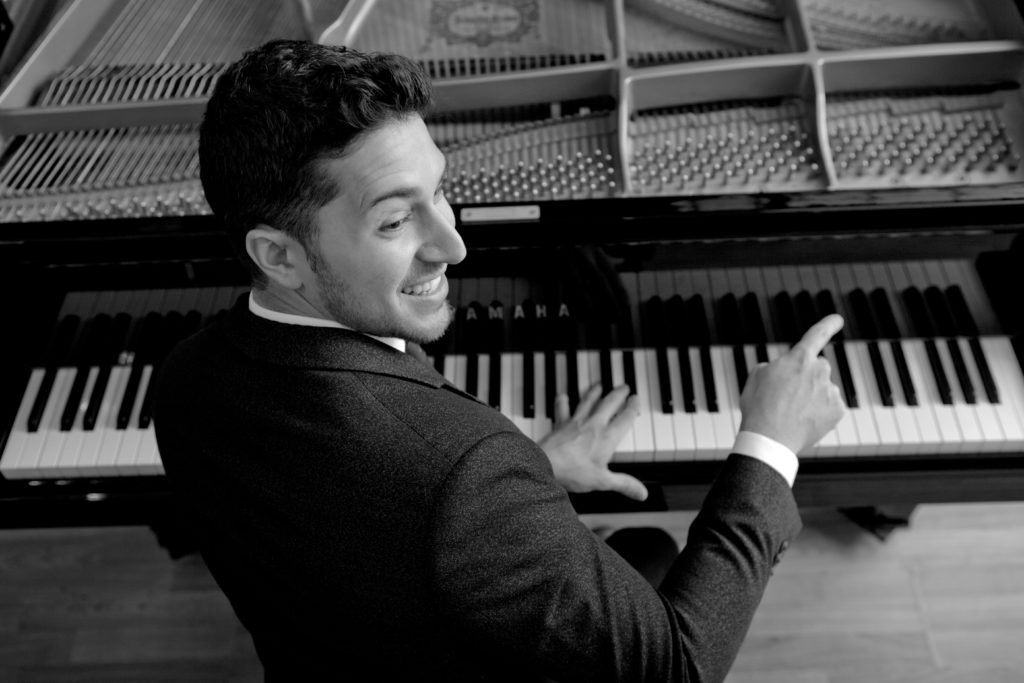 Emmet Cohen at the piano , Birdland Jazz Club, NY