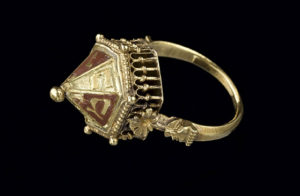 Jewish ceremonial wedding ring from the Colmar Treasure at the Met Cloisters