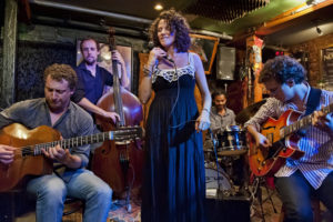 Cyrille Aimee is performing with her band